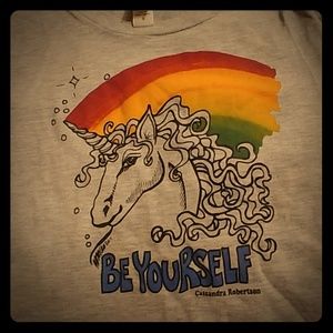 Be yourself unicorn graphic tee